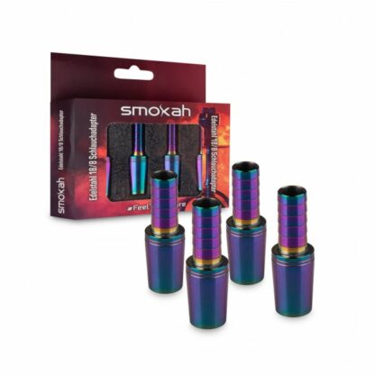 Smokah 18/8 Schliff Adapter Edelstahl - 4er Set Rainbow